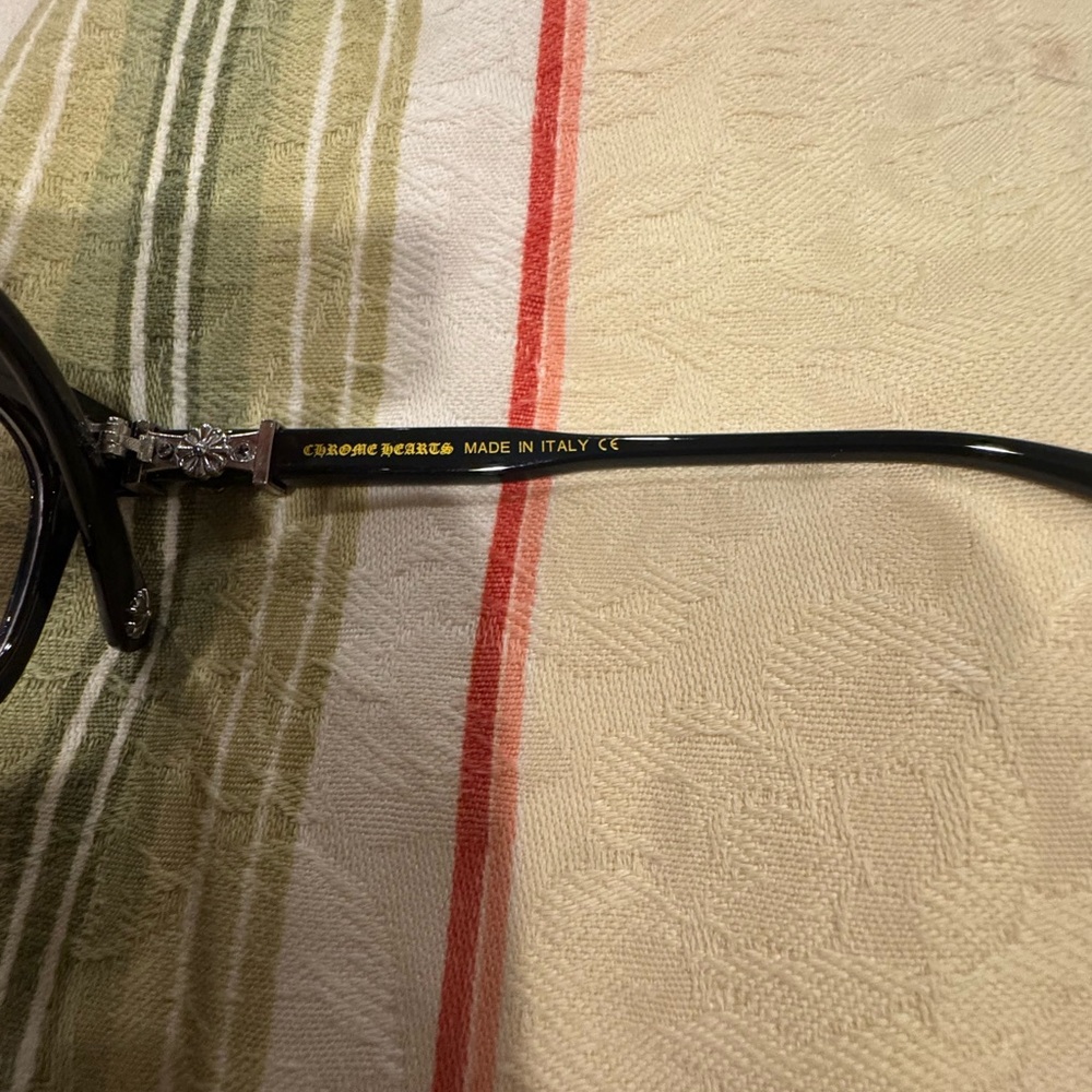Chrome Hearts Black Frames with Silver Detailing - image 4